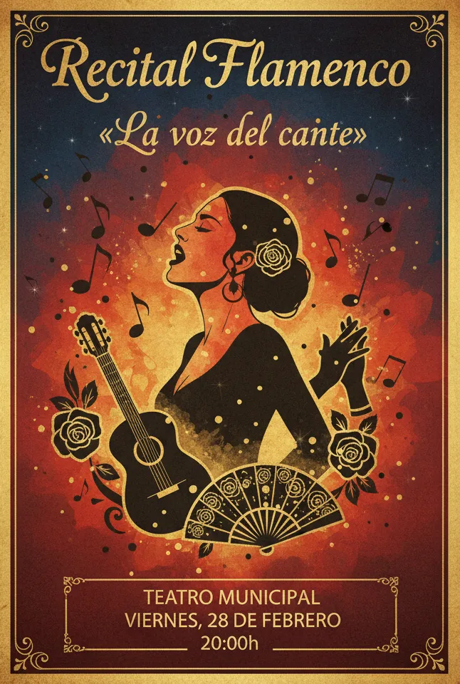 Recital Flamenco "la voz del cante" (28 de febrero)